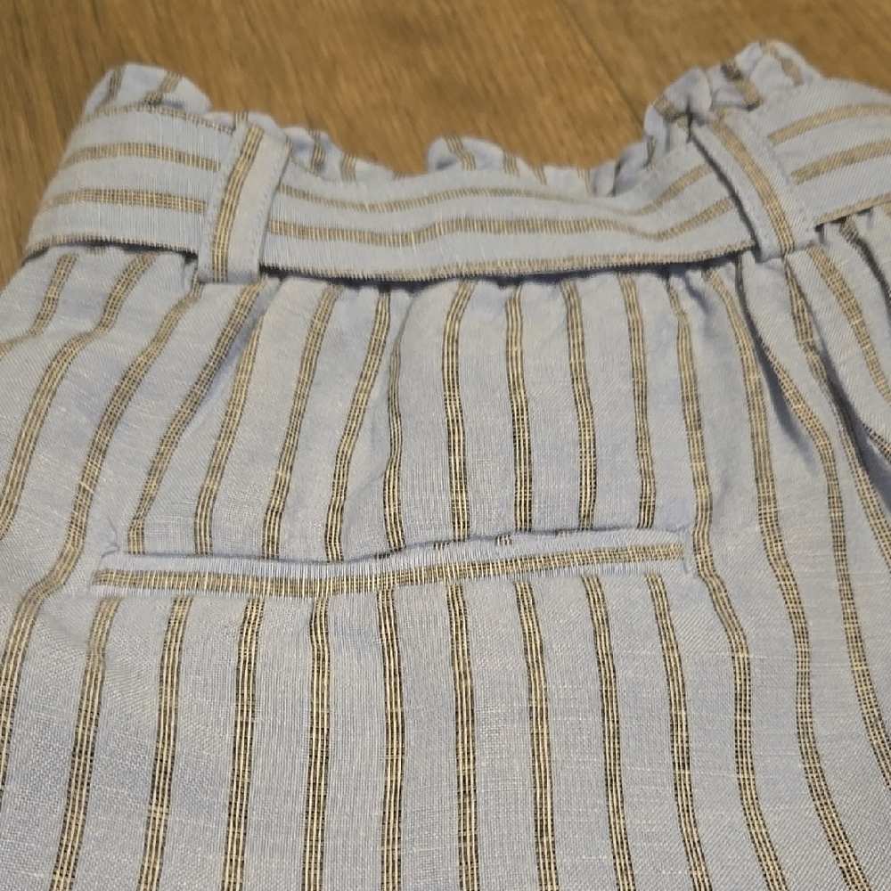 Loft Striped Blue and Grey Women's Shorts - Picture 5 of 15